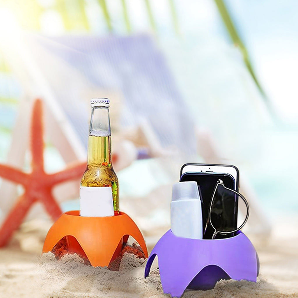 Portable beach cupholders